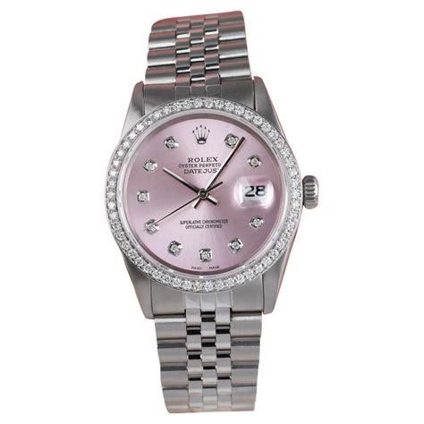 rolex datejust pink face.